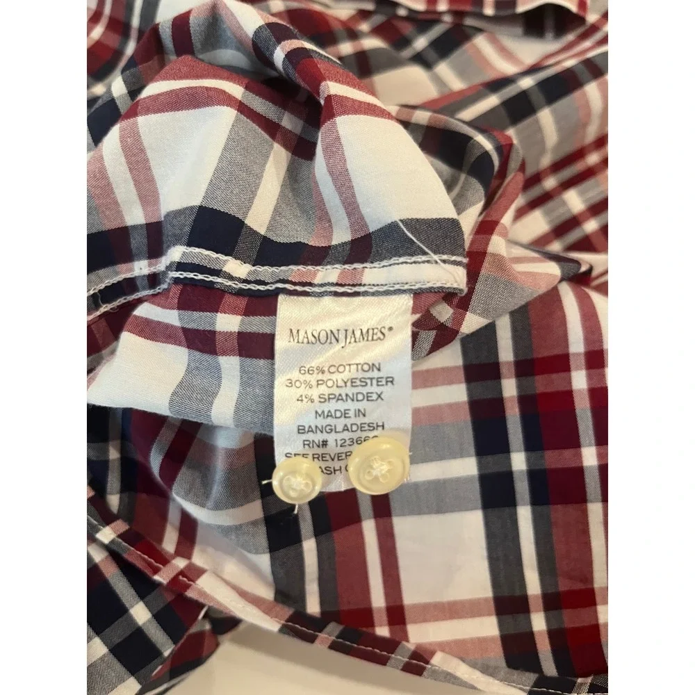 Mason James Stretch Button Up Short Sleeve Shirt Size XXL 2XL